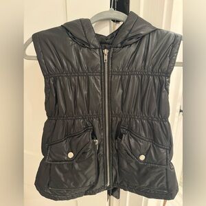 BCBG Black Rain Vest. Size S
